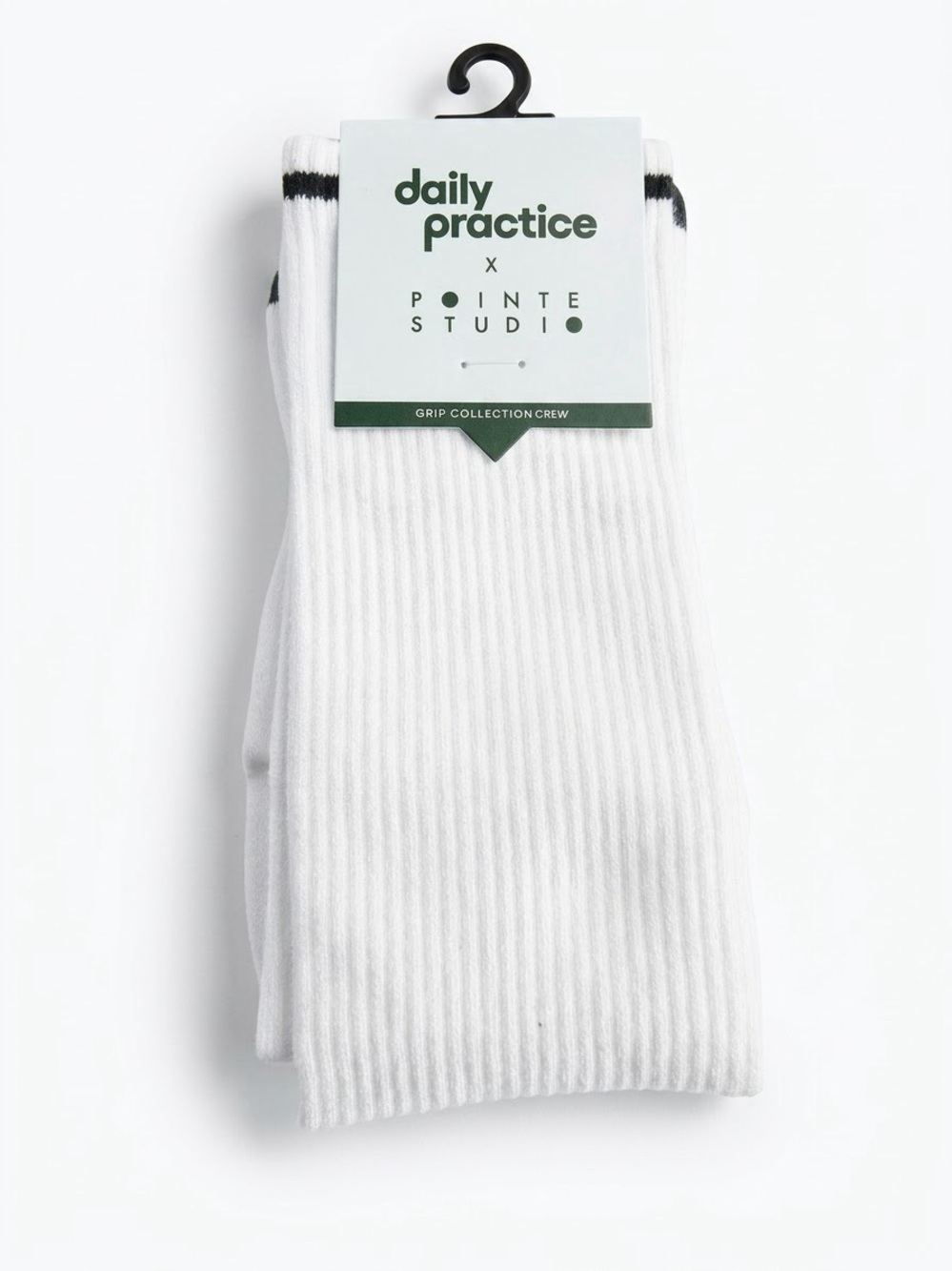 Daily Practice x Pointe Studio White Crew Socks